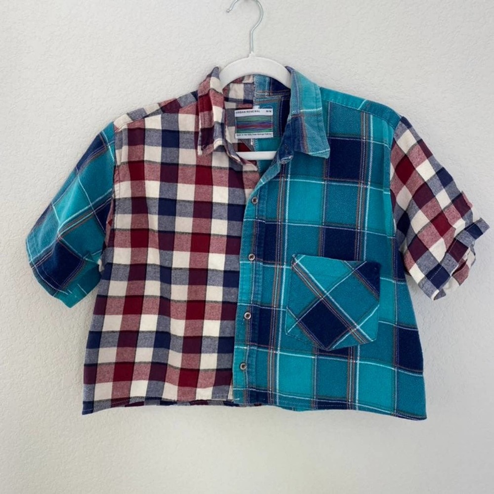 Urban outfitters urban renewal crop button up Shirt